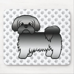 Alfombrilla De Ratón Ilustración de perro de dibujos animados Shih Tzu 