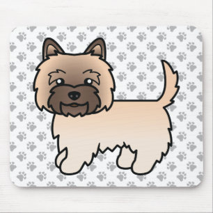 Alfombrilla De Ratón Ilustración de perro Terrier Cairn Wheaten y patas