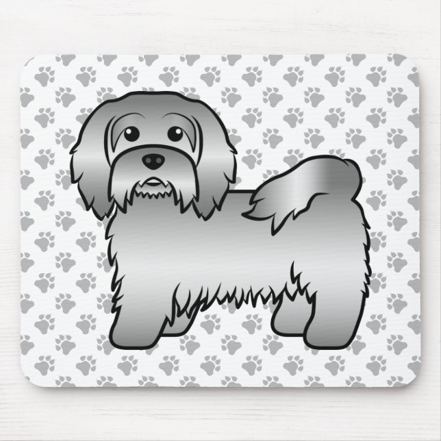 Alfombrilla De Ratón Ilustracion de perros de dibujos animados cutáneos (Frente)