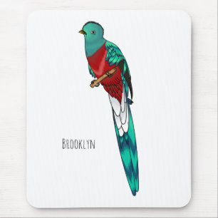 Alfombrilla De Ratón Ilustracion de personalizado de aves quetzales res