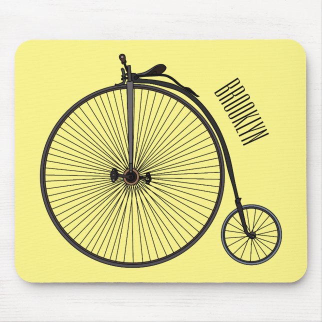 Alfombrilla De Ratón Ilustracion de personalizado de bicicletas de alta (Frente)
