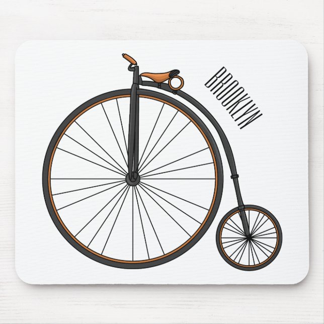 Alfombrilla De Ratón Ilustracion de personalizado de bicicletas de alta (Frente)