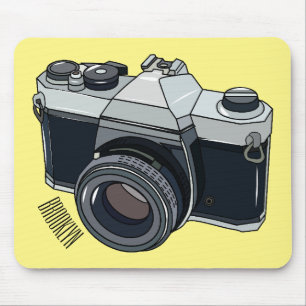 Alfombrilla De Ratón Ilustracion de personalizado de cámara de cine