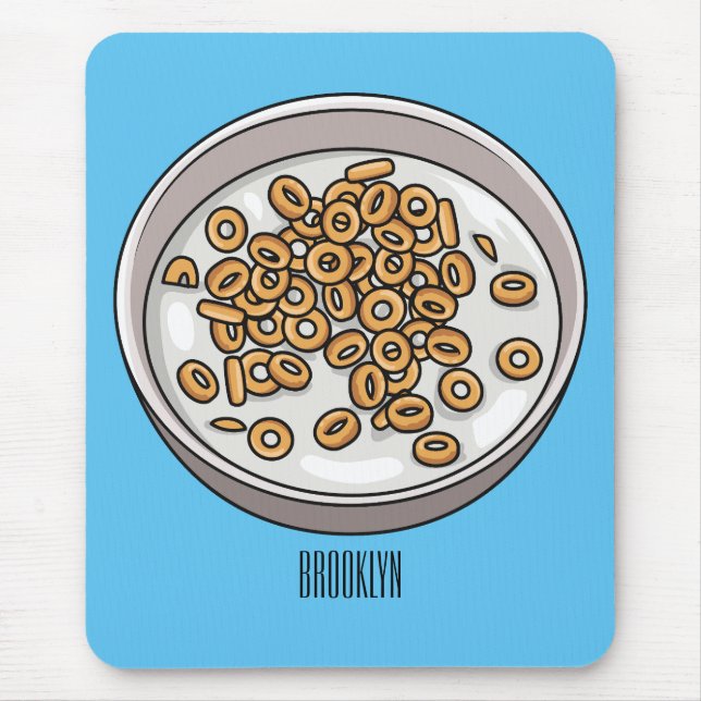 Alfombrilla De Ratón Ilustracion de personalizado de cereales (Frente)