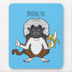 Alfombrilla De Ratón Ilustracion de personalizado de mono Tamarin Top d