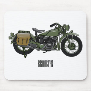 Alfombrilla De Ratón Ilustracion de personalizado de motocicleta de cru
