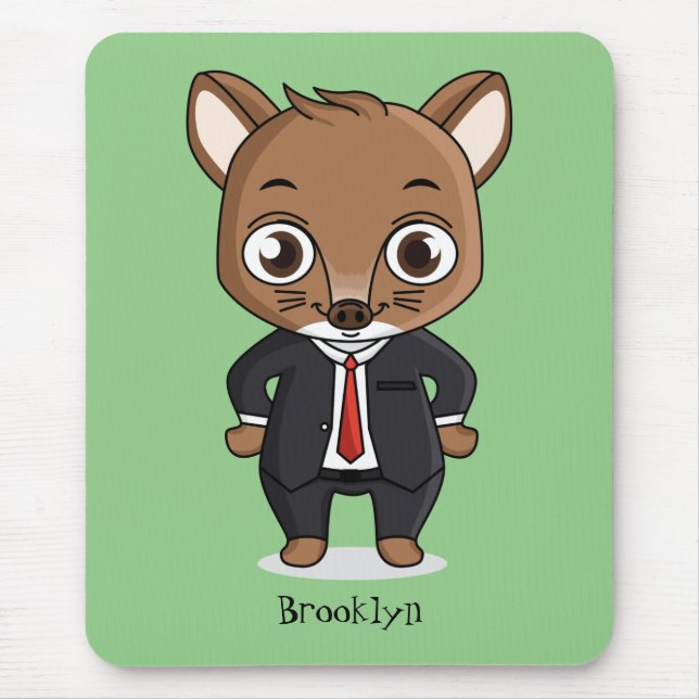 Alfombrilla De Ratón Ilustracion de personalizado de rata (Frente)