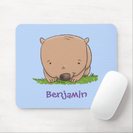 Alfombrilla De Ratón Ilustracion de personalizado de wombat para bebé l