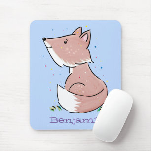 Alfombrilla De Ratón Ilustracion de personalizado de zorro bebé