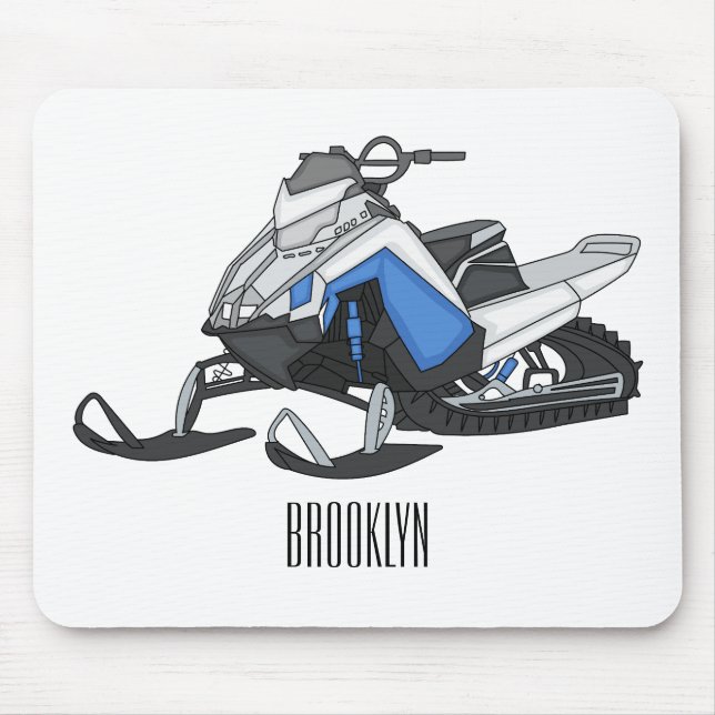 Alfombrilla De Ratón Ilustracion de personalizado para motos de nieve (Frente)