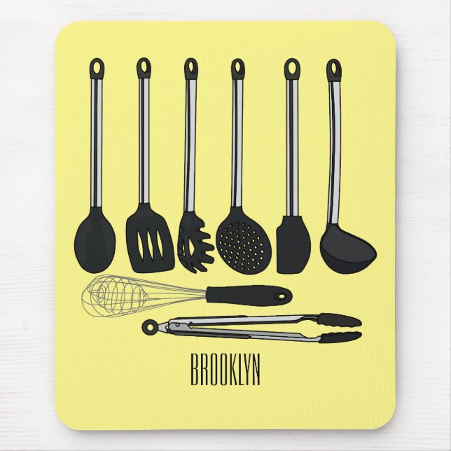 Alfombrilla De Ratón Ilustracion de personalizados utensiales de cocina