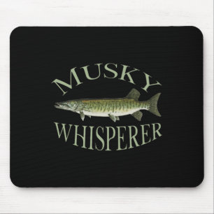 Alfombrilla De Ratón Ilustración de pez muskellunge musky arte de pesca