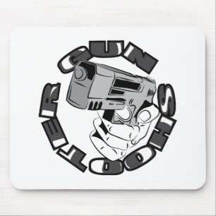 Alfombrilla De Ratón Ilustracion de pistoleros de armas