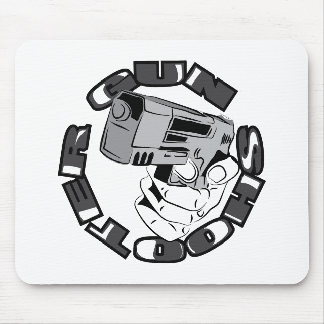 Alfombrilla De Ratón Ilustracion de pistoleros de armas (Frente)