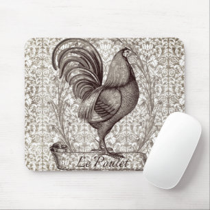 Alfombrilla De Ratón Ilustracion de pollo de época II