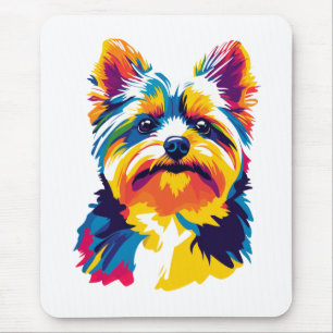 Alfombrilla De Ratón Ilustración de retrato de Terrier de Yorkshire Pin