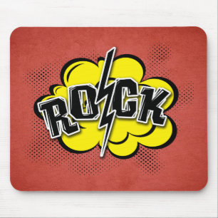 Alfombrilla De Ratón Ilustracion de rock de estilo cómico