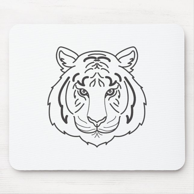 Alfombrilla De Ratón Ilustracion de tigres (Frente)