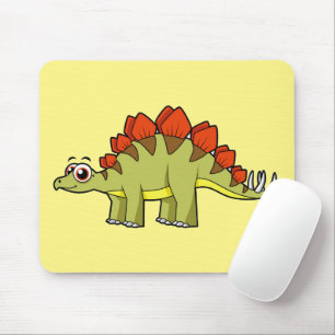 Alfombrilla De Ratón Ilustracion De Un Dinosaurio Estegosaurio.