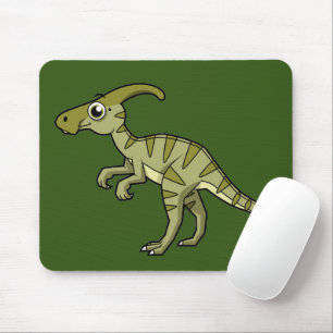 Alfombrilla De Ratón Ilustracion De Un Dinosaurio Parasaurolophus. 3