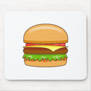 Alfombrilla De Ratón Ilustración de vector de hamburguesa