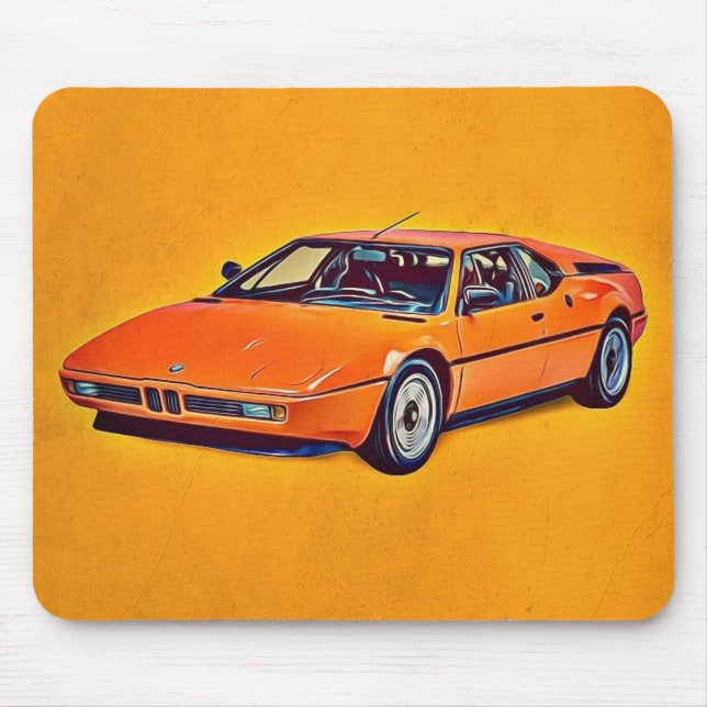 Alfombrilla De Ratón Ilustracion del BMW M1 (Frente)
