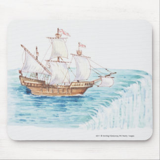 Alfombrilla De Ratón Ilustracion del borde inminente de la nave de la