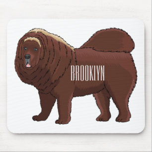 Alfombrilla De Ratón Ilustracion del personalizado tibetano Mastiff