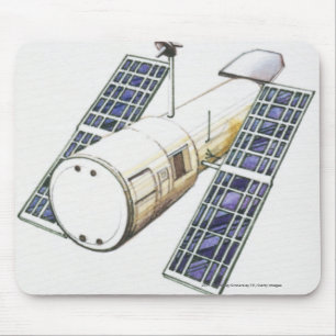 Alfombrilla De Ratón Ilustracion del satélite usado para detectar