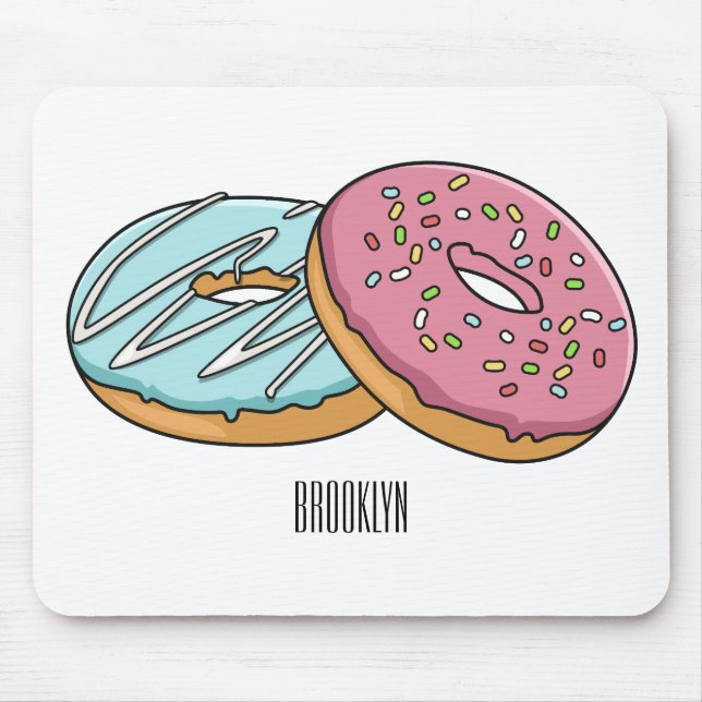 Alfombrilla De Ratón Ilustracion Donut personalizado (Frente)