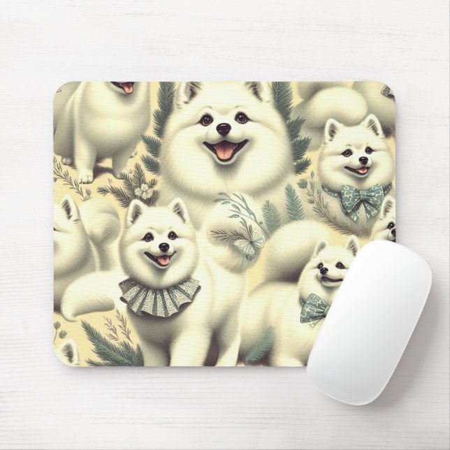 Alfombrilla De Ratón Ilustracion esquimal retro americano (Con ratón)