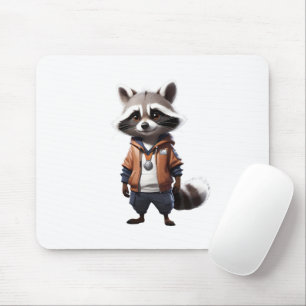 Alfombrilla De Ratón Ilustracion Guay y Adorable Raccoon