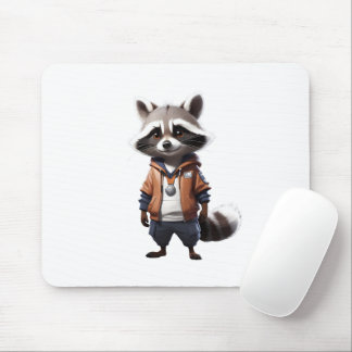 Alfombrilla De Ratón Ilustracion Guay y Adorable Raccoon