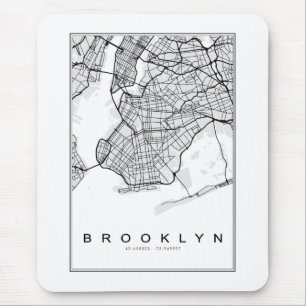 Alfombrilla De Ratón Ilustracion Mapa de Brooklyn