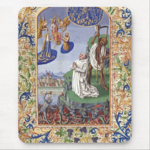 Alfombrilla De Ratón Ilustración medieval de San Bernardo de Clairvaux