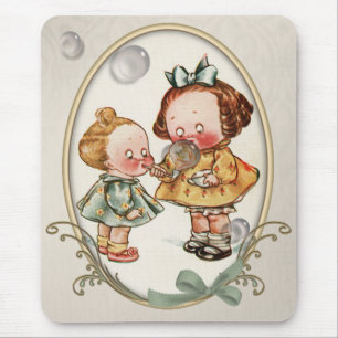 Alfombrilla De Ratón Ilustracion minúsculo Mousepad del vintage de los
