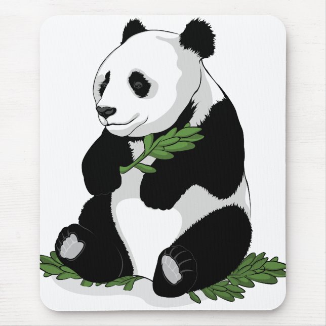 Alfombrilla De Ratón Ilustracion Mousepad de la panda (Frente)