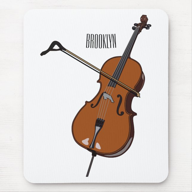 Alfombrilla De Ratón Ilustracion personalizado Cello (Frente)