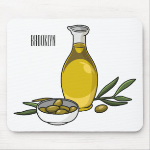 Alfombrilla De Ratón Ilustracion personalizado de aceite de oliva