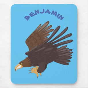 Alfombrilla De Ratón Ilustracion personalizado de águila dorada diverti