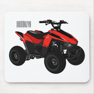 Alfombrilla De Ratón Ilustracion personalizado de atv de cuatro bicicle