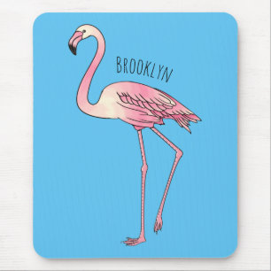 Alfombrilla De Ratón Ilustracion personalizado de aves de Flamingo