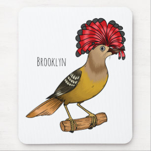 Alfombrilla De Ratón Ilustracion personalizado de aves Royal flycatcher