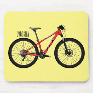 Alfombrilla De Ratón Ilustracion personalizado de bicicletas