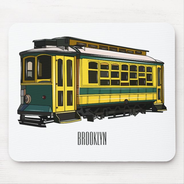 Alfombrilla De Ratón Ilustracion personalizado de carrito de Mata (Frente)