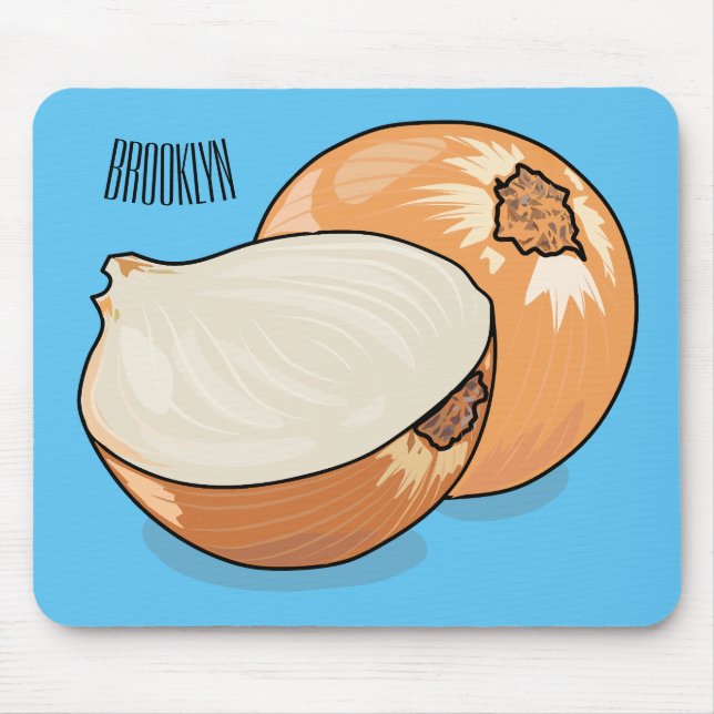 Alfombrilla De Ratón Ilustracion personalizado de cebolla (Frente)