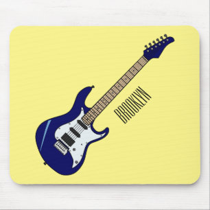 Alfombrilla De Ratón Ilustracion personalizado de guitarra eléctrica
