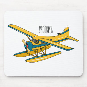 Alfombrilla De Ratón Ilustracion personalizado de hidroavión