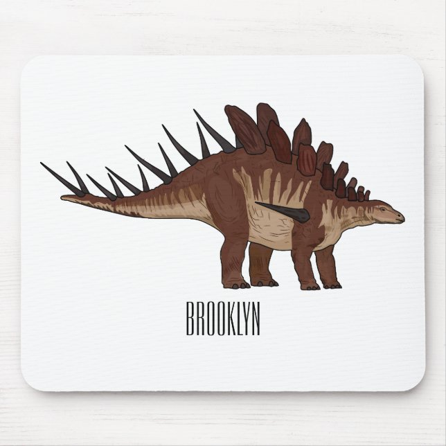 Alfombrilla De Ratón Ilustracion personalizado de Kentrosaurus (Frente)