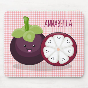 Alfombrilla De Ratón Ilustracion personalizado de mangostino morado